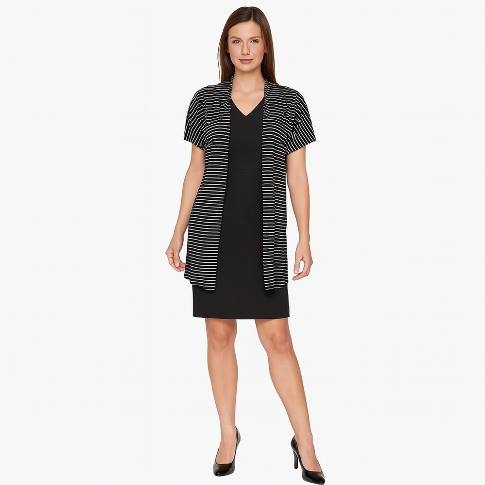 Chris & Carol Oversize Cardigan Small Black White